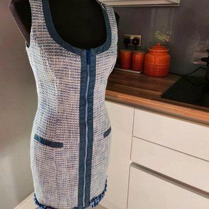 Women's Blue and White Dress